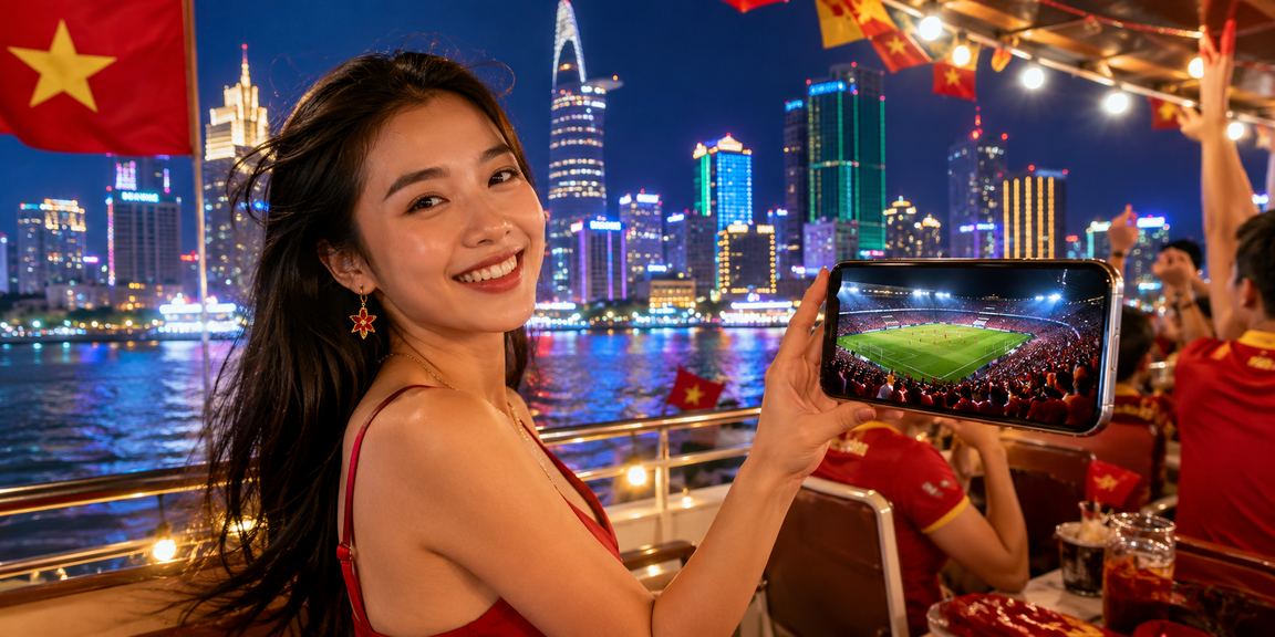 Ánh đèn neon rực rỡ tại TP. Hồ Chí Minh – không khí VIP cao cấp về đêm