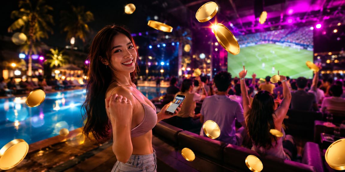 Người chơi tại Mũi Né trải nghiệm cá cược trực tuyến qh99 dưới ánh đèn neon về đêm